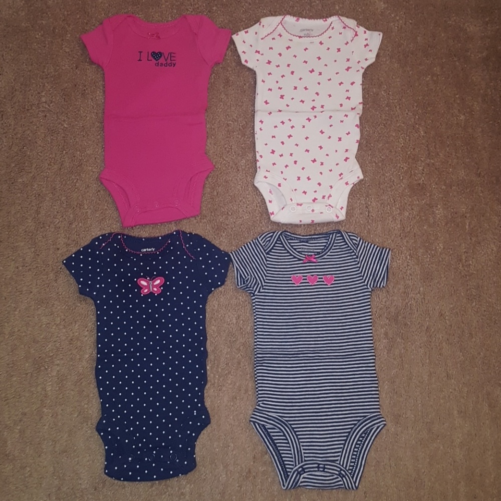 Carter's 4 pack short sleeve bodysuits